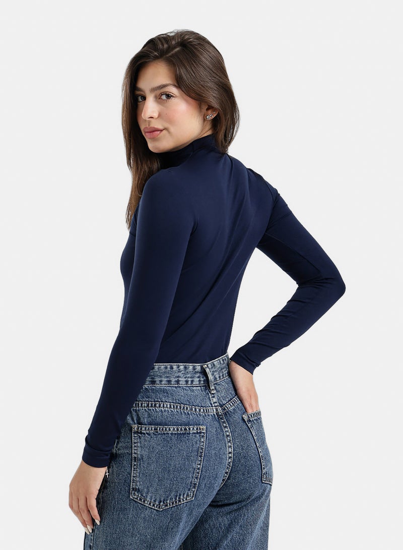 Carina Slim Fit High-Neck Top - Image 3